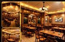 Restaurant interior concept illustration